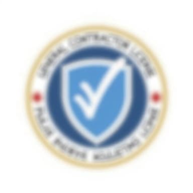 Trust seal badge showing M&M Restoration certifications including IICRC, general contractor license, and public adjuster license